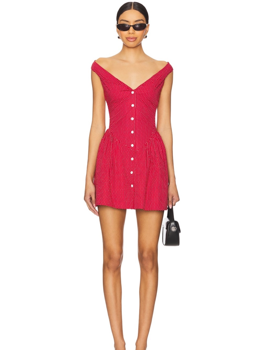 NWT Frankie’s Bikinis red charlotte ladybug dress